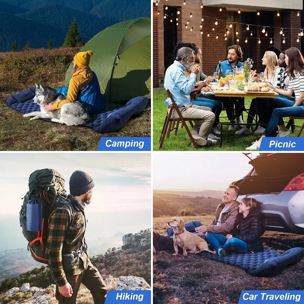 Waterproof Self-Inflating Mat Sleeping Mat Air Mat Mattress Sleeping Pad Camping Pad With Pillow