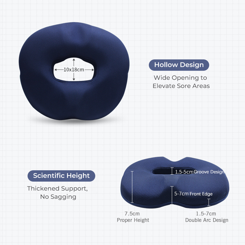 Pain Relief Memory Foam Comfort Donut Ring Car Chair Seat Cushion