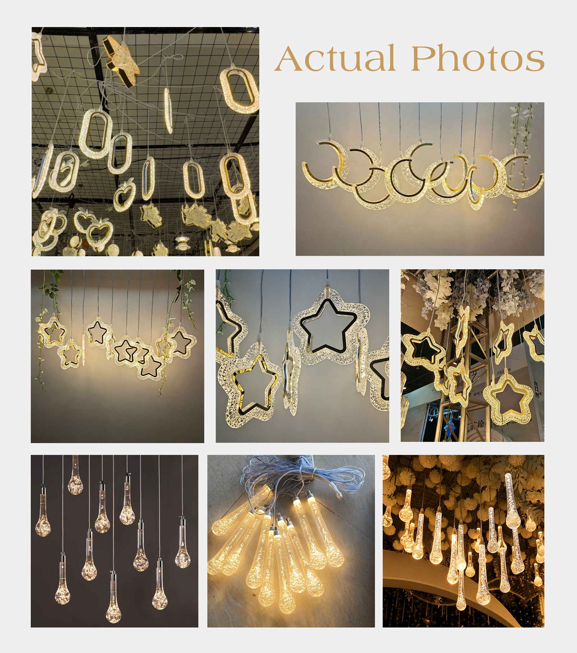 5/10pcs New Wedding Props Chandelier String Wedding Ceiling Reception Area Decorative Lights