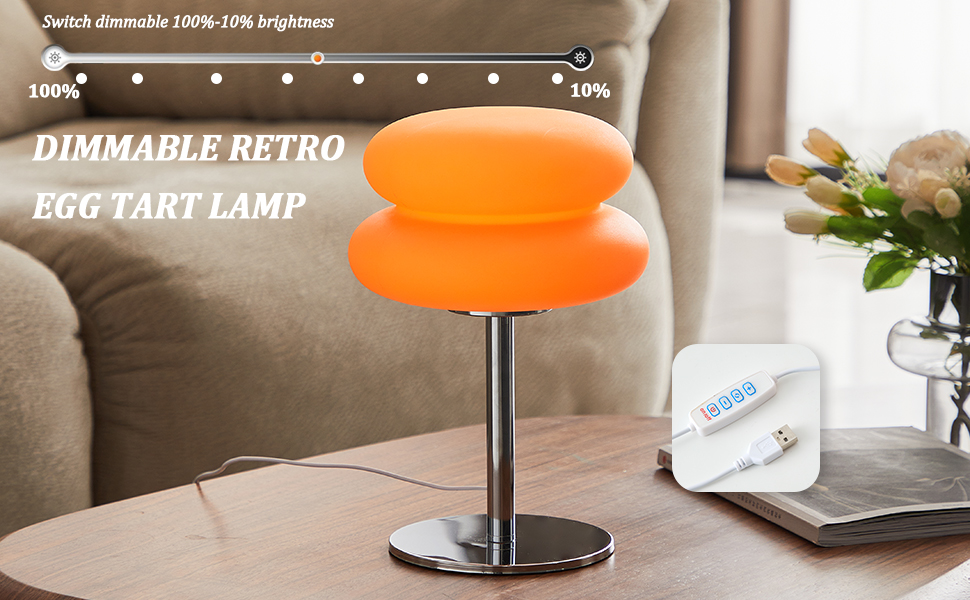Bedroom Table Lamp Retro Creative Decorative Bedroom Hamburger Bedside Lamp USB Charging Light