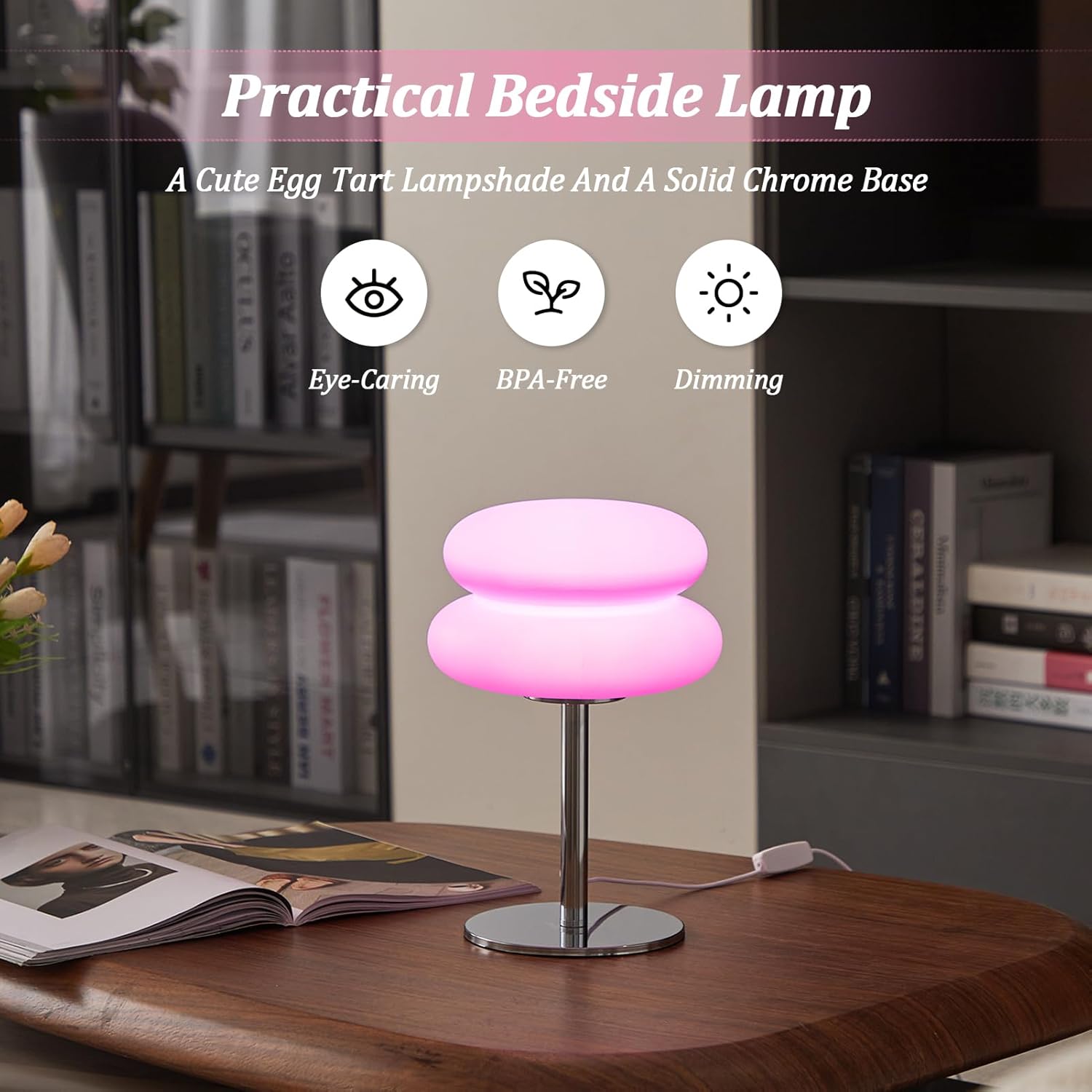 Bedroom Table Lamp Retro Creative Decorative Bedroom Hamburger Bedside Lamp USB Charging Light