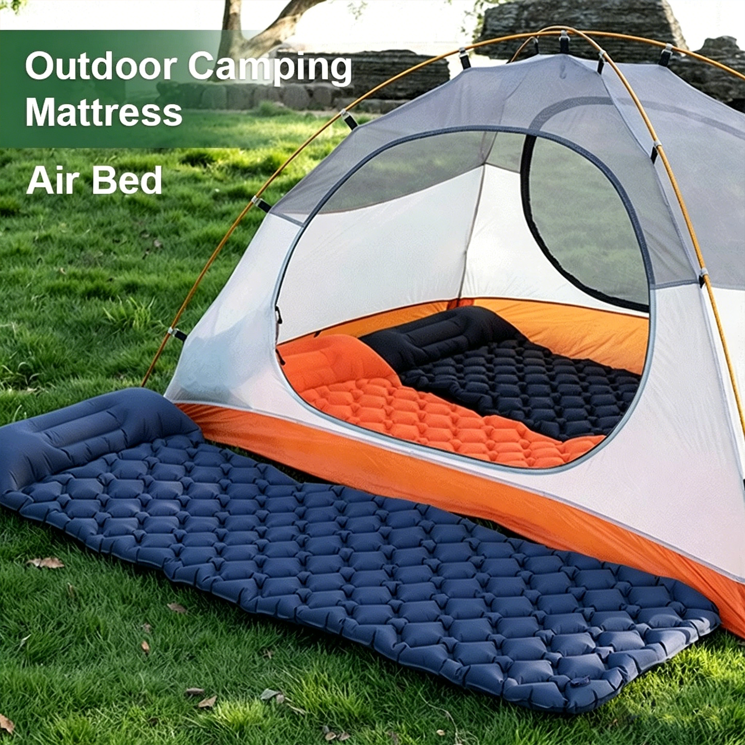 Waterproof Self-Inflating Mat Sleeping Mat Air Mat Mattress Sleeping Pad Camping Pad With Pillow