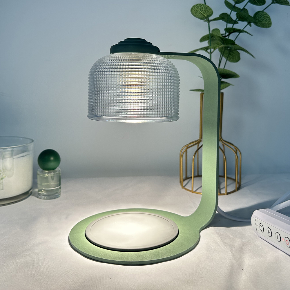 Candle Warmer Lamp Green with Timer Dimmer, Electric Candle Lamp Light Warmer Wax Heater With 2 Bulbs, Mom Christmas Birthday Gifts For Her Women, House Warming Gifts New Home