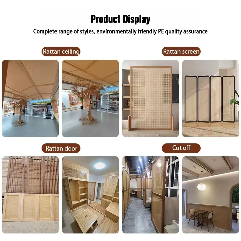 Synthetic Rattan Roll Sheet Webbing Caning Material Sheet For Outdoor Chair Table Furniture Repair