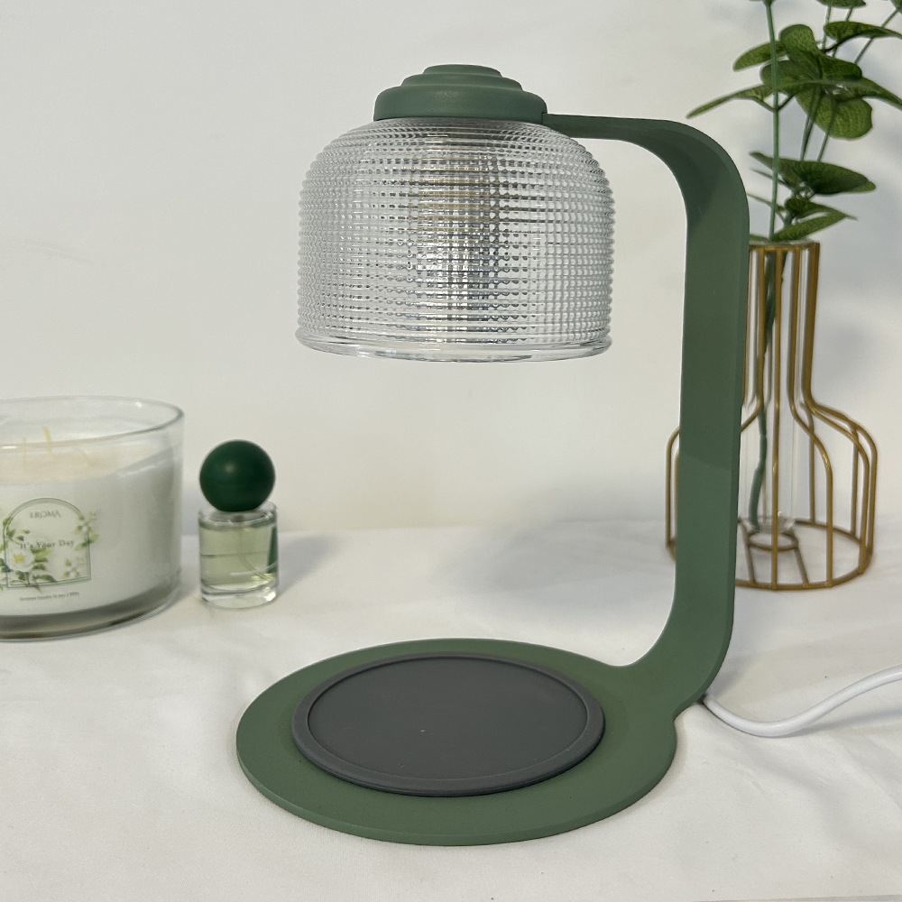 Candle Warmer Lamp Green with Timer Dimmer, Electric Candle Lamp Light Warmer Wax Heater With 2 Bulbs, Mom Christmas Birthday Gifts For Her Women, House Warming Gifts New Home