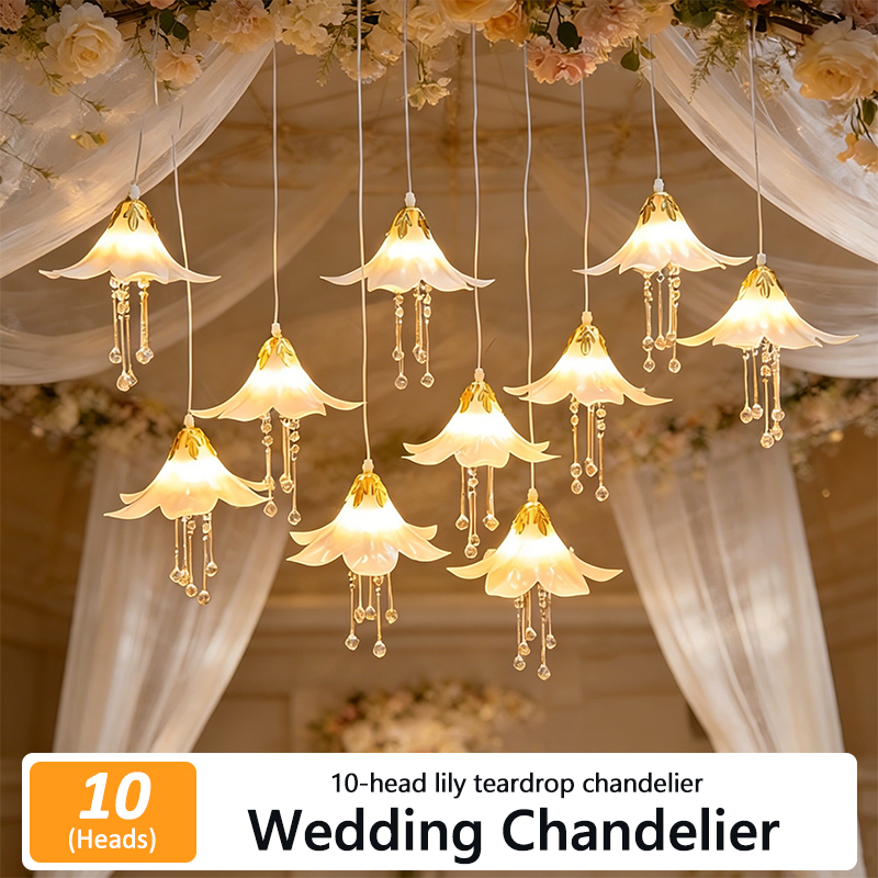 5/10pcs New Wedding Props Chandelier String Wedding Ceiling Reception Area Decorative Lights