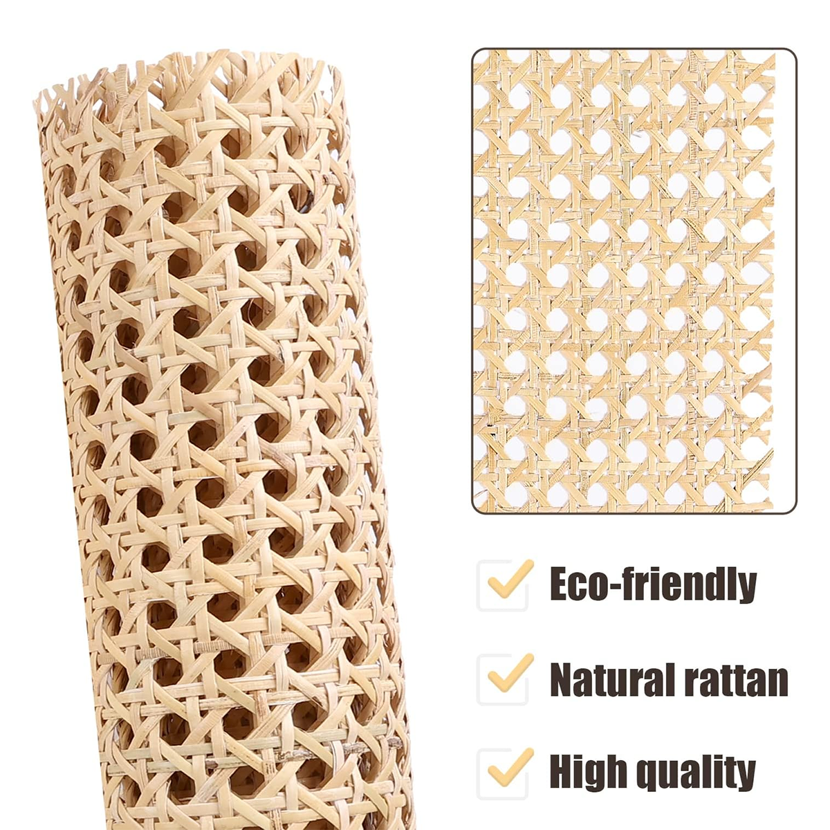 Synthetic Rattan Roll Sheet Webbing Caning Material Sheet For Outdoor Chair Table Furniture Repair