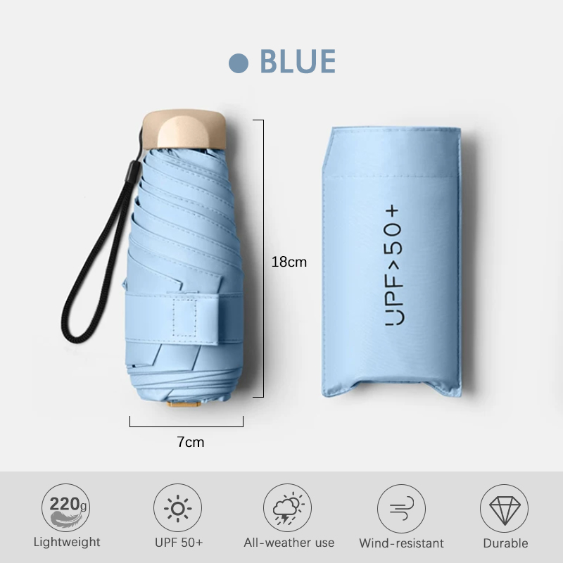 Ultra-Light Mini Umbrella Parasol Folding UV Protection Sun Umbrella Easy Storage Sunshade