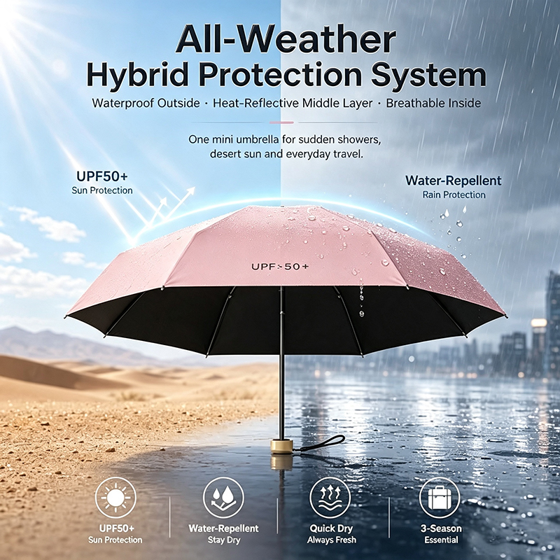 Ultra-Light Mini Umbrella Parasol Folding UV Protection Sun Umbrella Easy Storage Sunshade