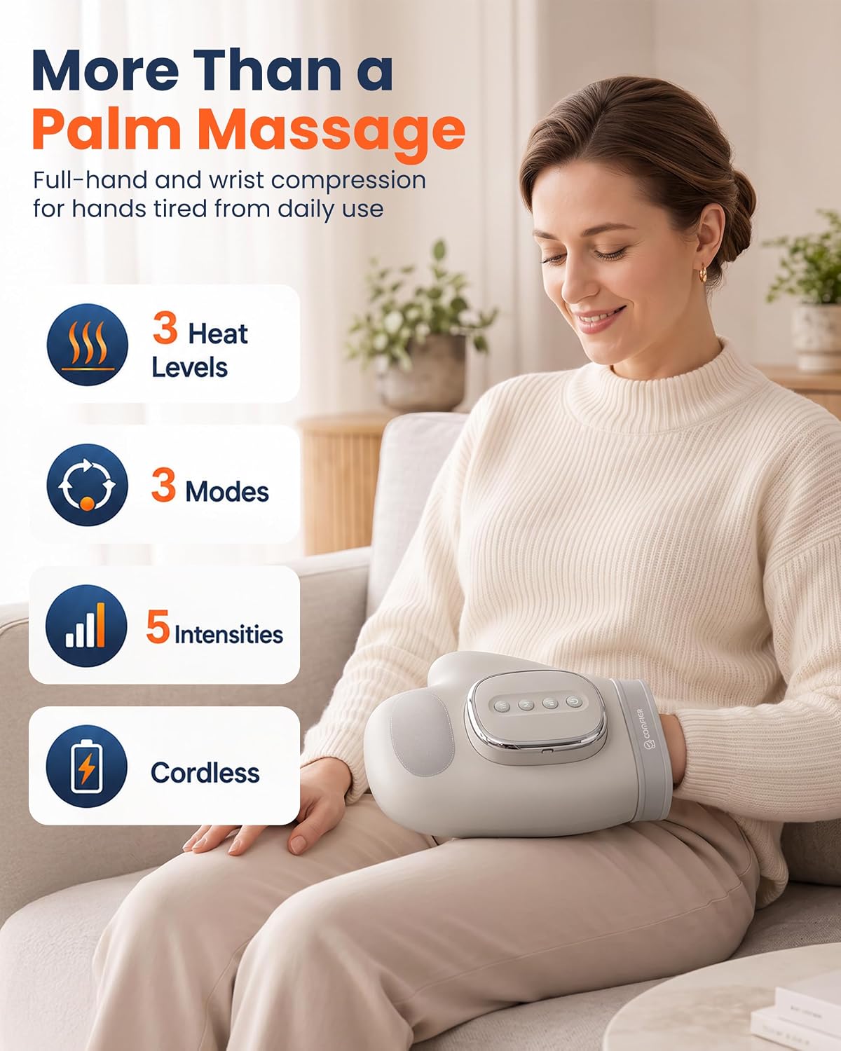 Electric Hand Massager with 14 Airbags for Office Workers/Gamers/Post-Surgery Care 3D Compression
