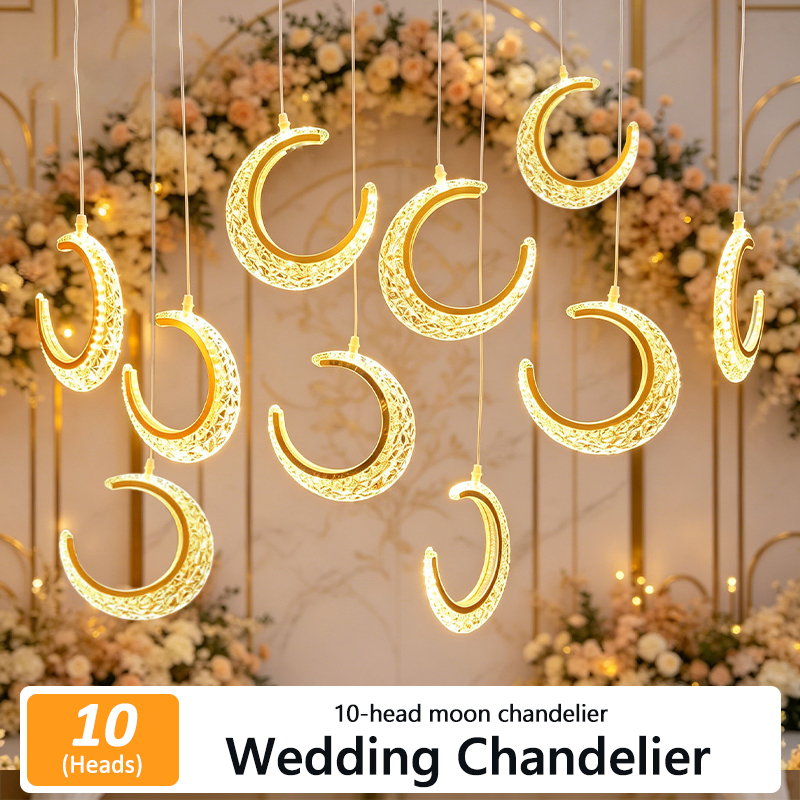 5/10pcs New Wedding Props Chandelier String Wedding Ceiling Reception Area Decorative Lights