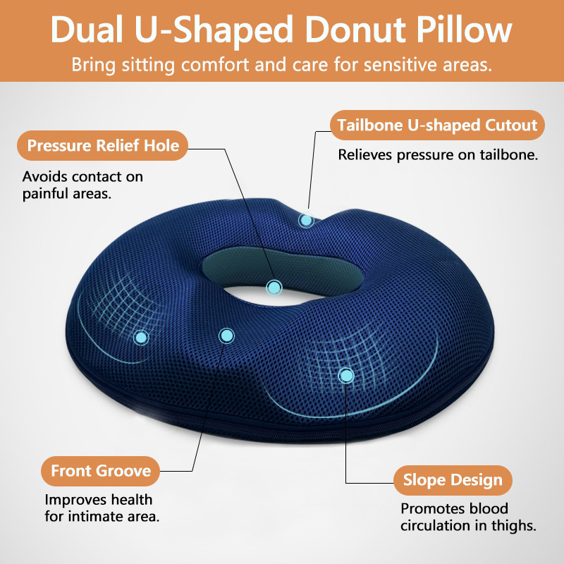 Pain Relief Memory Foam Comfort Donut Ring Car Chair Seat Cushion