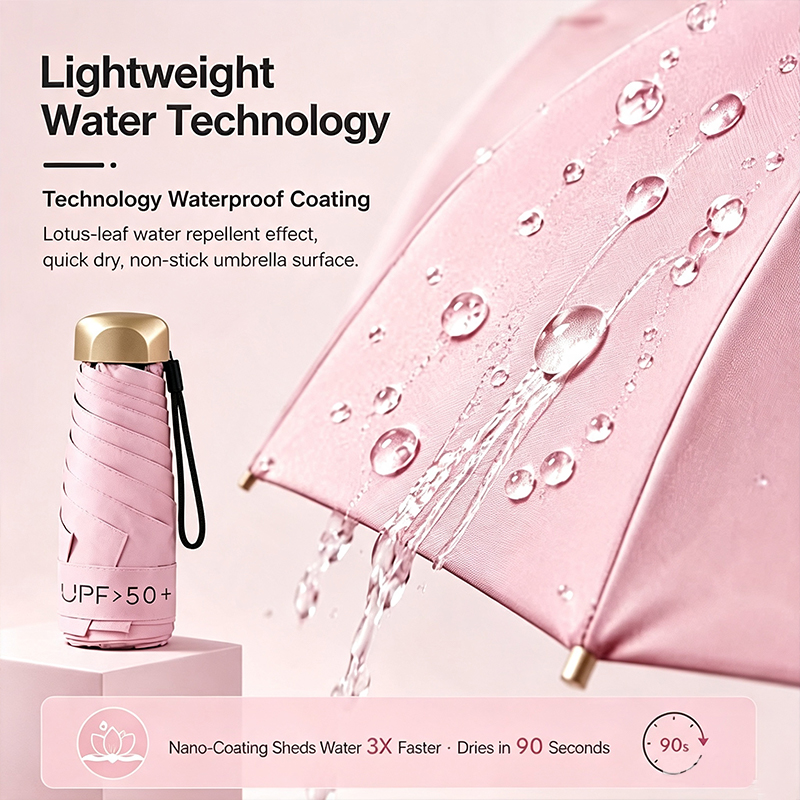 Ultra-Light Mini Umbrella Parasol Folding UV Protection Sun Umbrella Easy Storage Sunshade