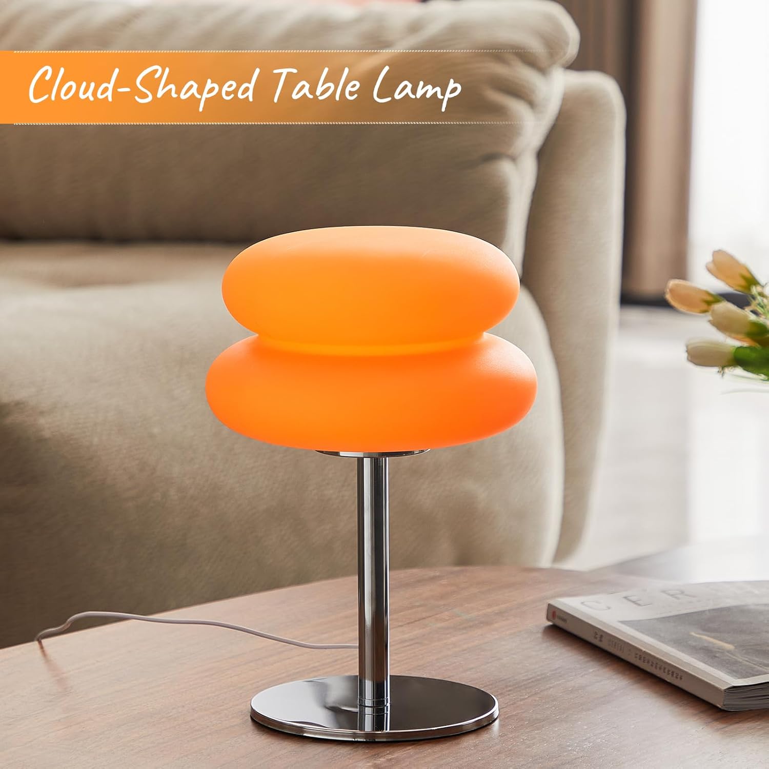Bedroom Table Lamp Retro Creative Decorative Bedroom Hamburger Bedside Lamp USB Charging Light