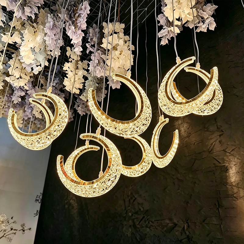 5/10pcs New Wedding Props Chandelier String Wedding Ceiling Reception Area Decorative Lights