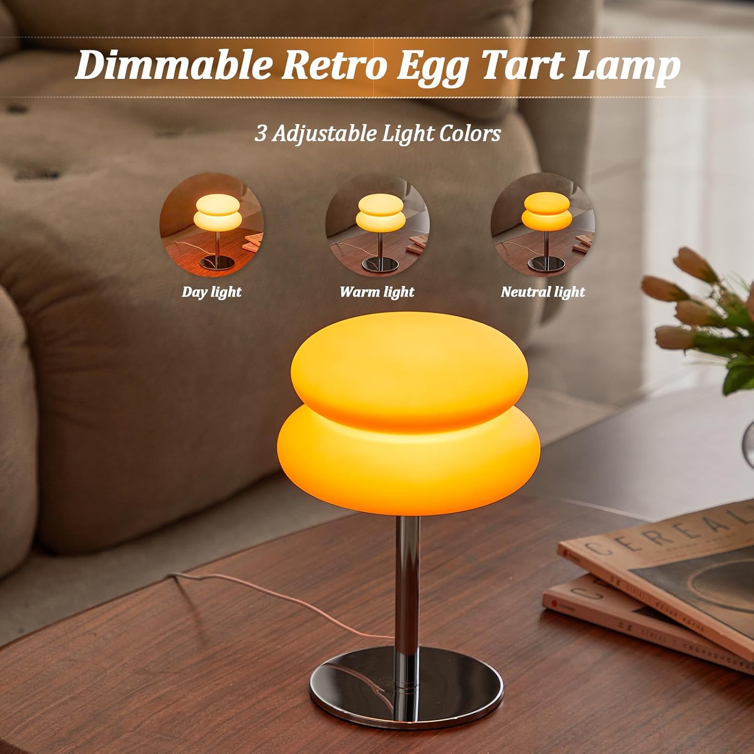 Bedroom Table Lamp Retro Creative Decorative Bedroom Hamburger Bedside Lamp USB Charging Light
