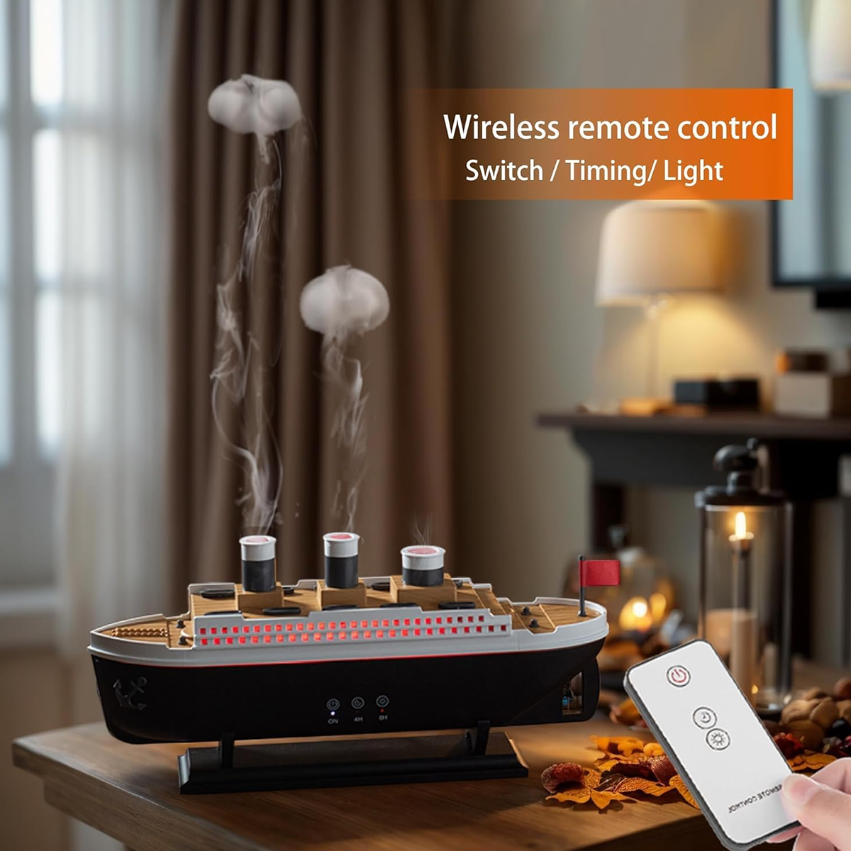 Titanic Air Humidifier Essential Oil Fragrance Diffuser Jellyfish Smoke Ring Spray Diffuser