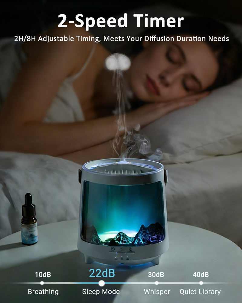 Aroma Diffuser With 7 Color Light Humidifier With Remote Control Essential Oils For Home Office