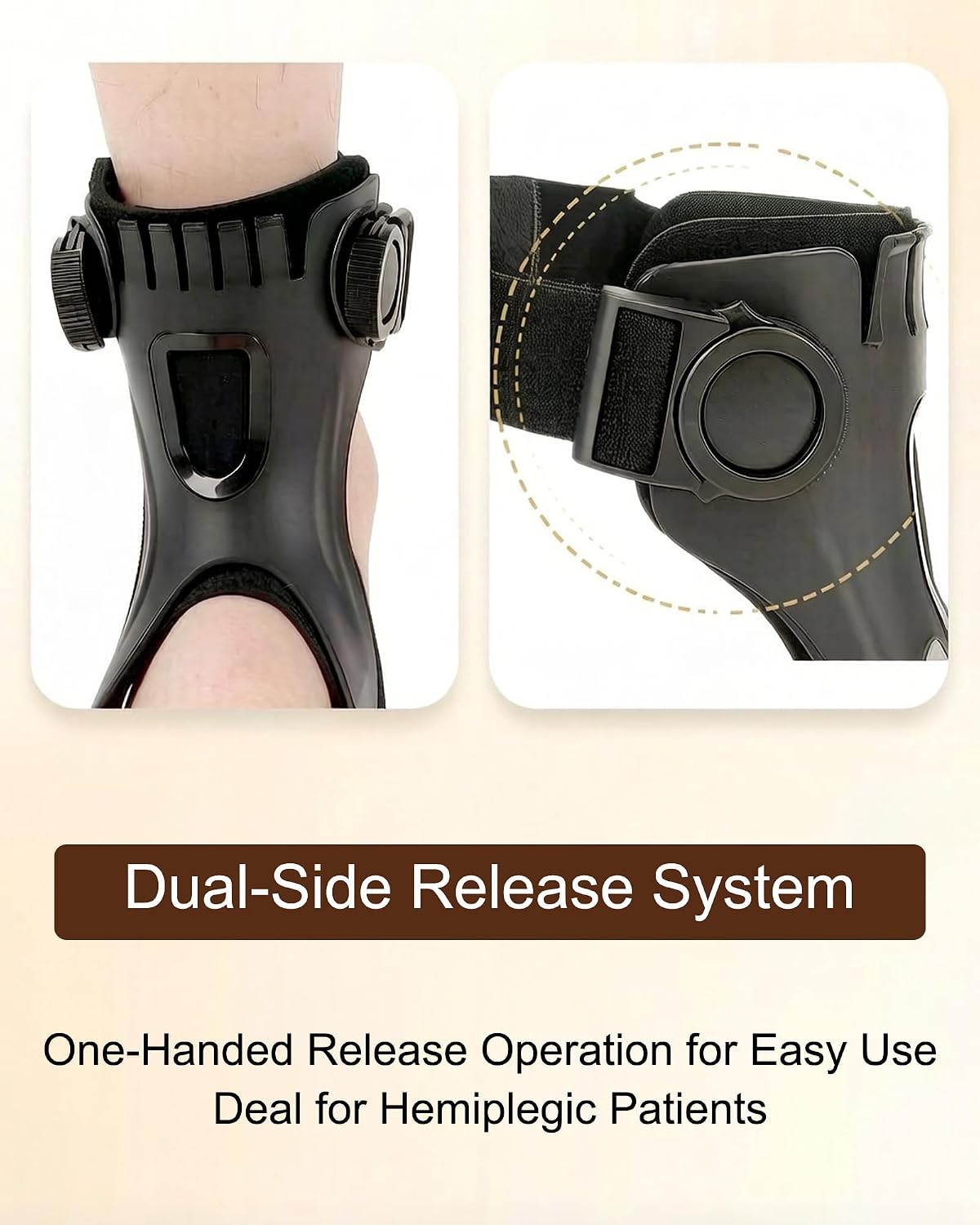 Drop Foot Brace, Drop Foot Brace Orthosis Ankle Brace Support, Foot Stabilizer Worn with Shoes