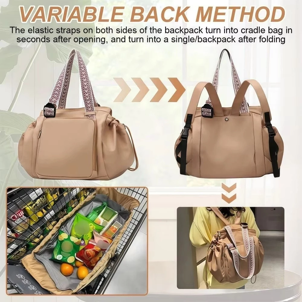 Multifunctional Travel Organizer Bag 15‑Pocket Large Capacity Mommy Backpack Crossbody Shoulder Bag