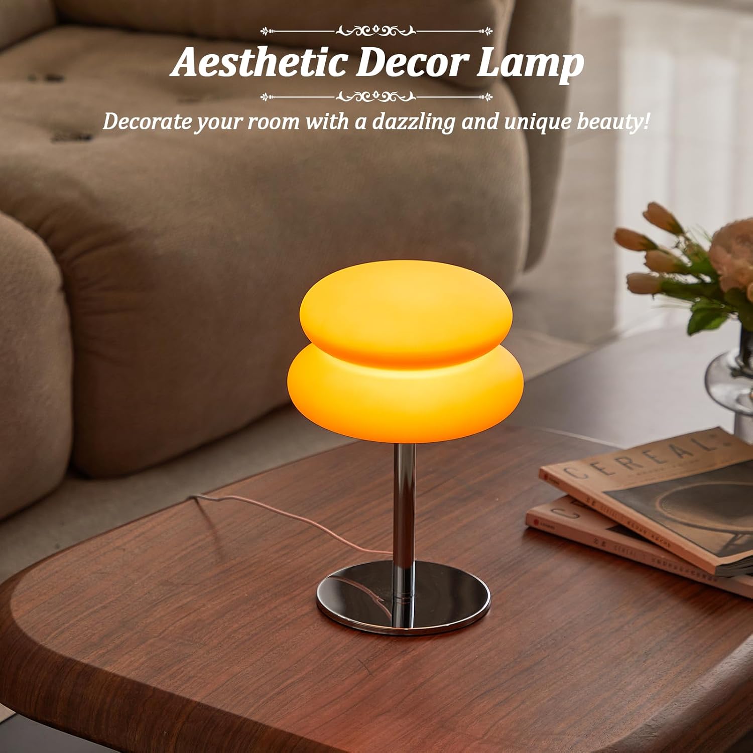 Bedroom Table Lamp Retro Creative Decorative Bedroom Hamburger Bedside Lamp USB Charging Light