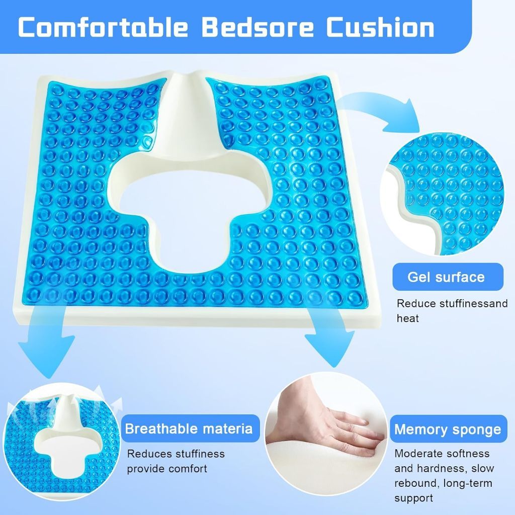 Elderly Anti-bedsore Gel Cushion T-Shaped Cushion With Cover for the Bedridden Paralyzed  Patients