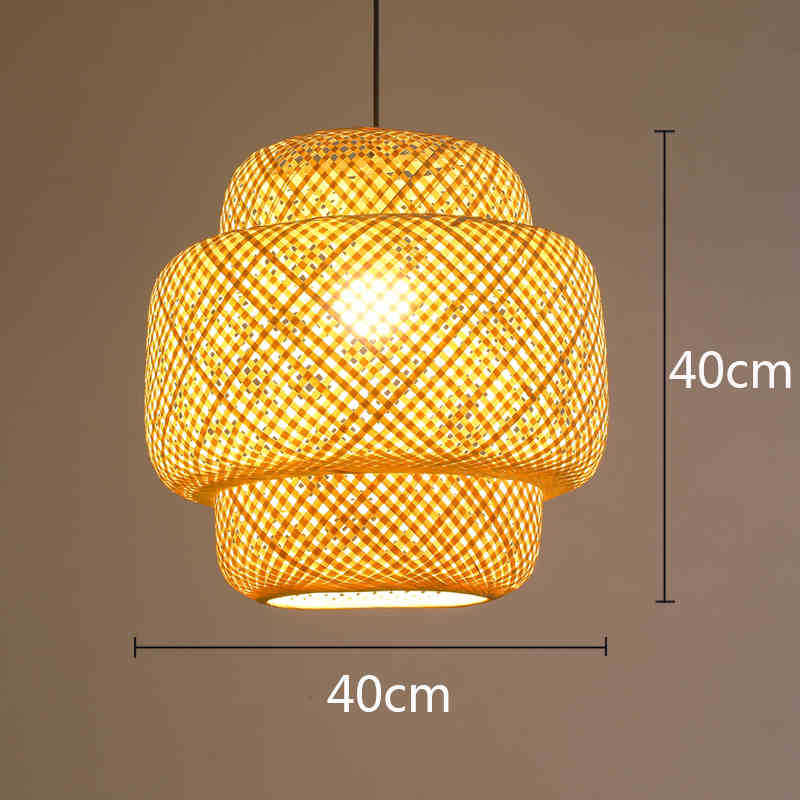 Rattan Boho Chandelier Hand Woven Wicker Pendant Light For Dining Room Kitchen Island Bedroom
