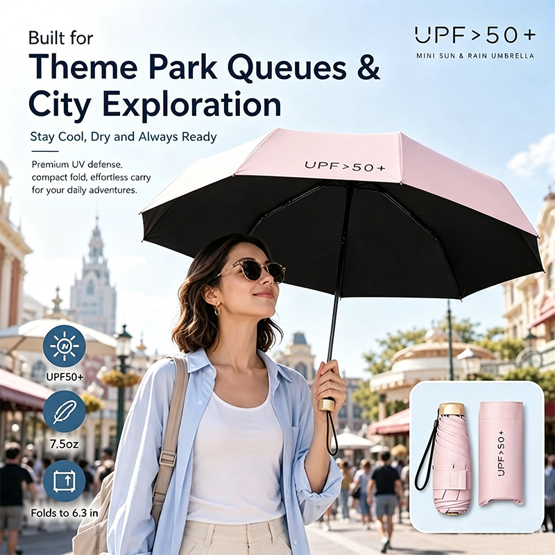 Ultra-Light Mini Umbrella Parasol Folding UV Protection Sun Umbrella Easy Storage Sunshade