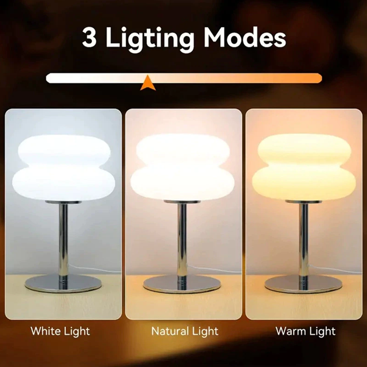 Bedroom Table Lamp Retro Creative Decorative Bedroom Hamburger Bedside Lamp USB Charging Light