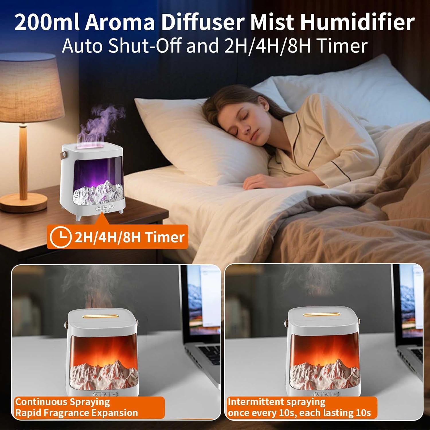 Aroma Diffuser With 7 Color Light Humidifier With Remote Control Essential Oils For Home Office