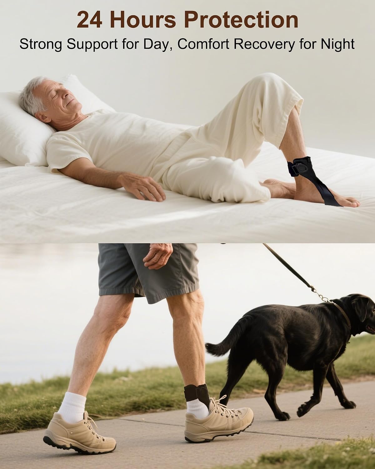 Drop Foot Brace, Drop Foot Brace Orthosis Ankle Brace Support, Foot Stabilizer Worn with Shoes