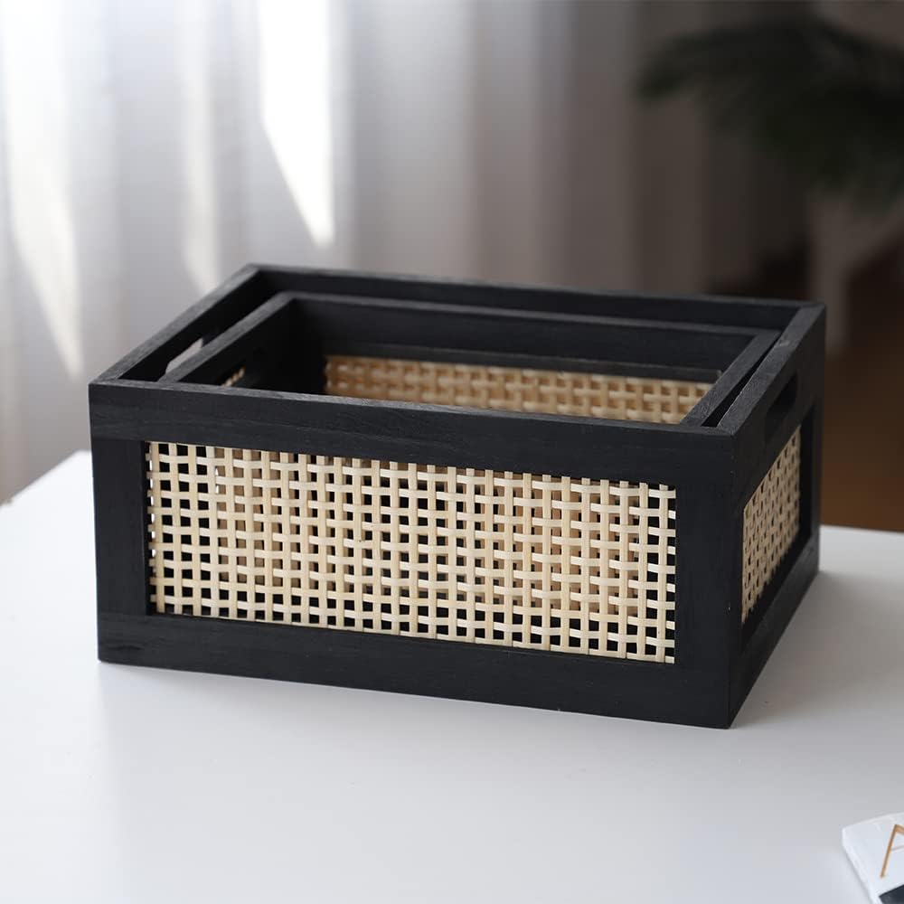 Wood Baskets Rattan Baskets For Storage Basket Organizing Nursery Bedroom Rattan Bathroom