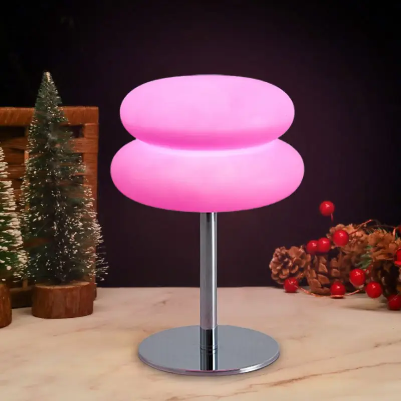 Bedroom Table Lamp Retro Creative Decorative Bedroom Hamburger Bedside Lamp USB Charging Light