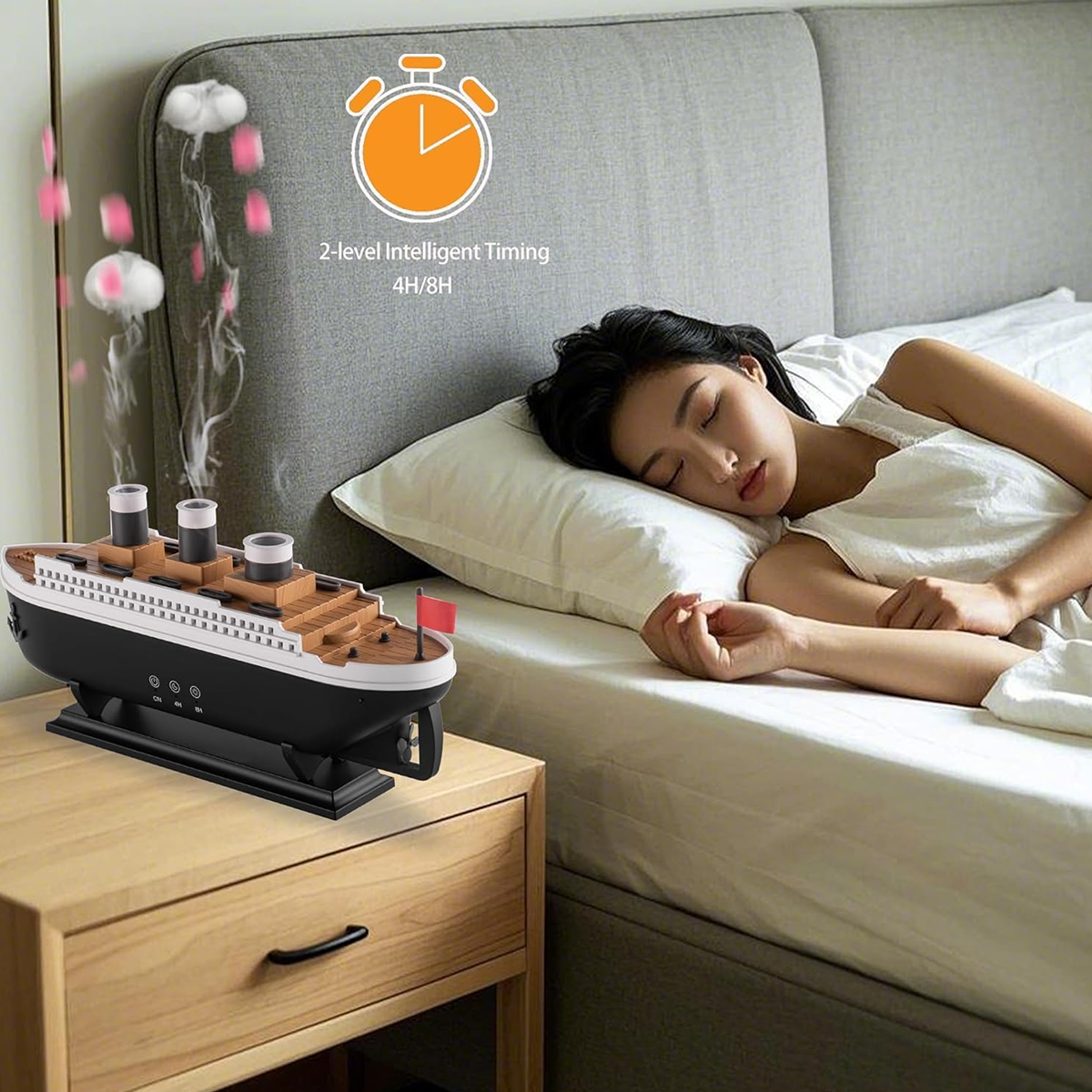 Titanic Air Humidifier Essential Oil Fragrance Diffuser Jellyfish Smoke Ring Spray Diffuser