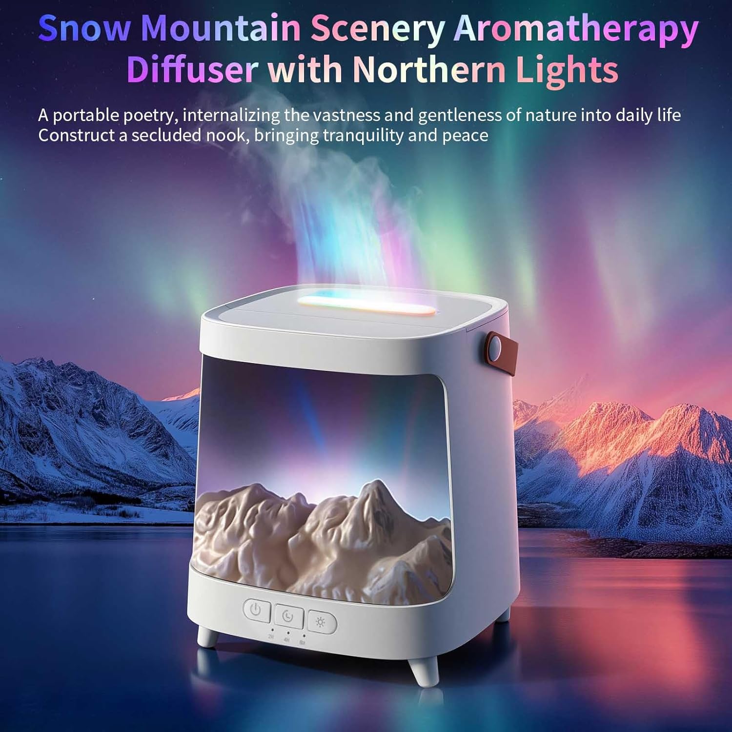 Aroma Diffuser With 7 Color Light Humidifier With Remote Control Essential Oils For Home Office