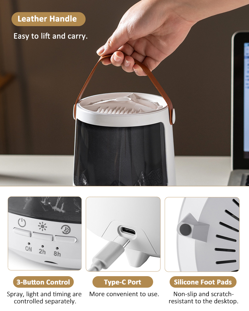 Aroma Diffuser With 7 Color Light Humidifier With Remote Control Essential Oils For Home Office