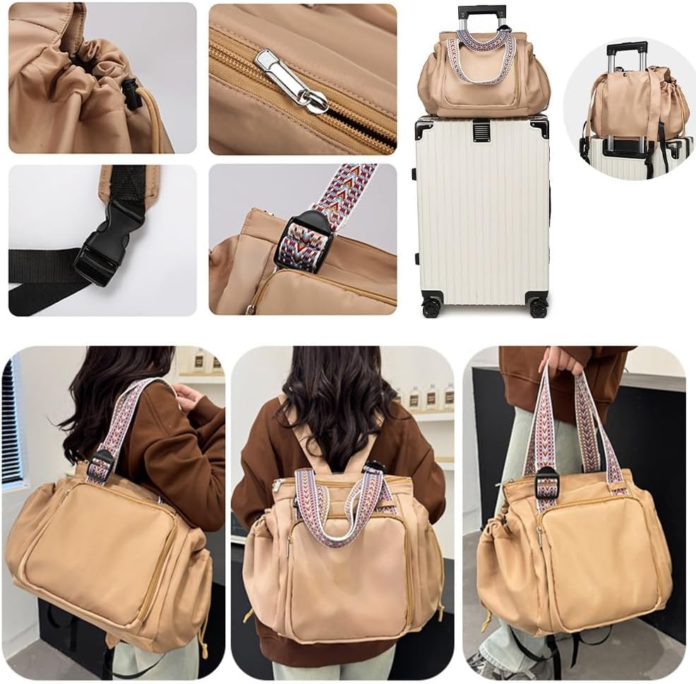 Multifunctional Travel Organizer Bag 15‑Pocket Large Capacity Mommy Backpack Crossbody Shoulder Bag