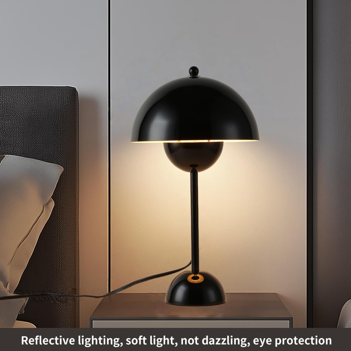 Ins Flowerpot Table Lamp Rechargeable Type-C Night Light Touch Dimmable Bedroom Bedside Lamp