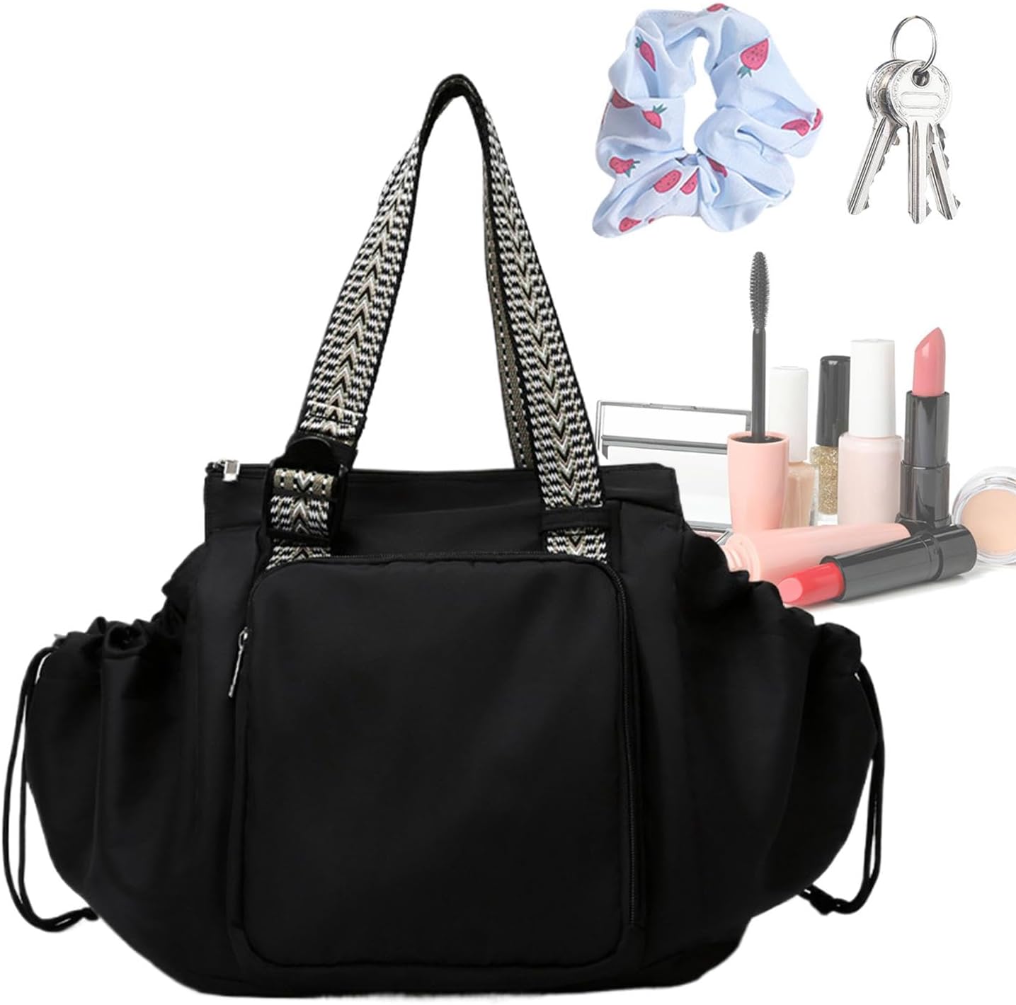 Multifunctional Travel Organizer Bag 15‑Pocket Large Capacity Mommy Backpack Crossbody Shoulder Bag