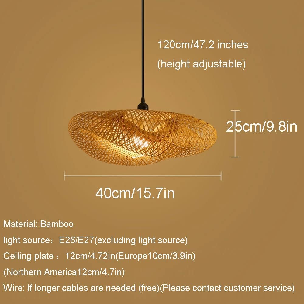 Rattan Boho Chandelier Hand Woven Wicker Pendant Light For Dining Room Kitchen Island Bedroom