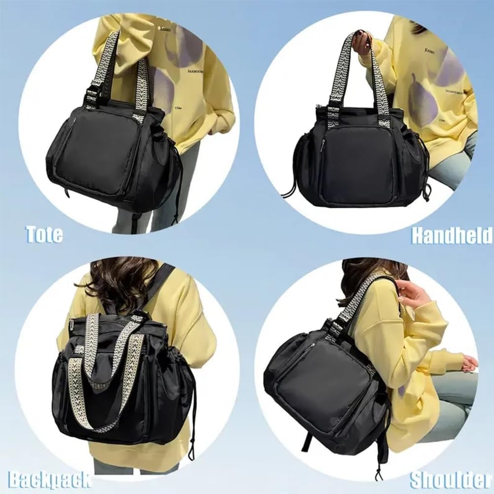 Multifunctional Travel Organizer Bag 15‑Pocket Large Capacity Mommy Backpack Crossbody Shoulder Bag