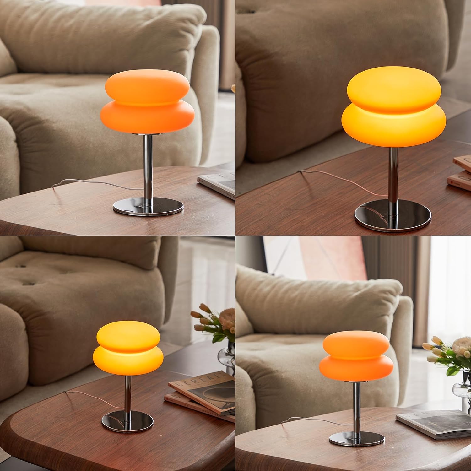 Bedroom Table Lamp Retro Creative Decorative Bedroom Hamburger Bedside Lamp USB Charging Light