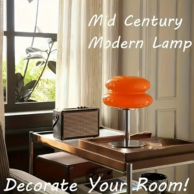 Bedroom Table Lamp Retro Creative Decorative Bedroom Hamburger Bedside Lamp USB Charging Light