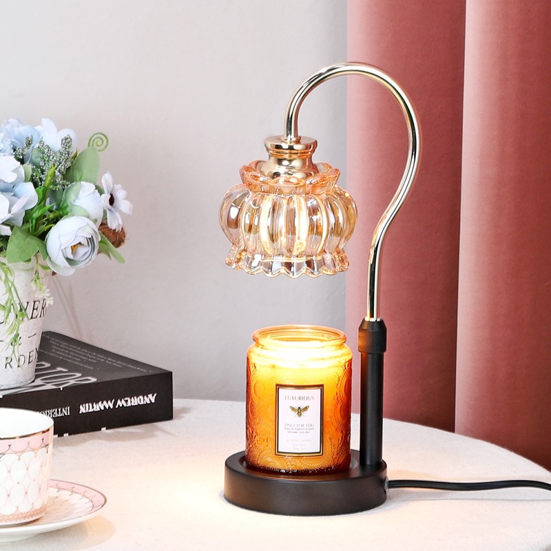 Candle Warmer Lamp Green with Timer Dimmer, Electric Candle Lamp Light Warmer Wax Heater With 2 Bulbs, Mom Christmas Birthday Gifts For Her Women, House Warming Gifts New Home