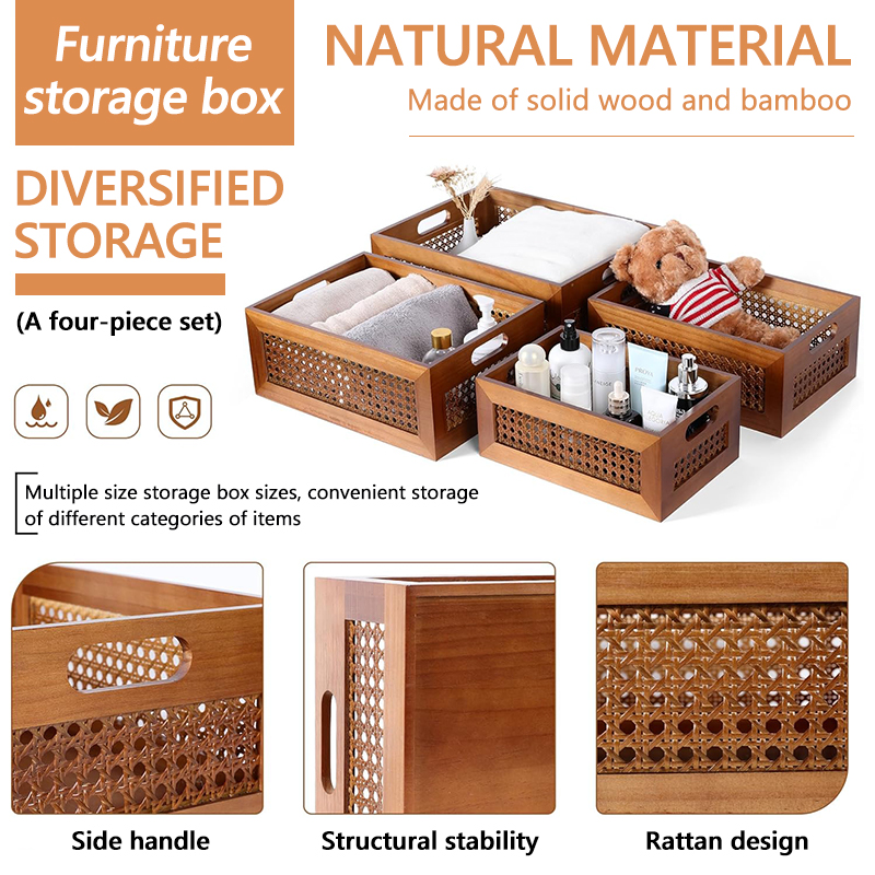 Wood Baskets Rattan Baskets For Storage Basket Organizing Nursery Bedroom Rattan Bathroom
