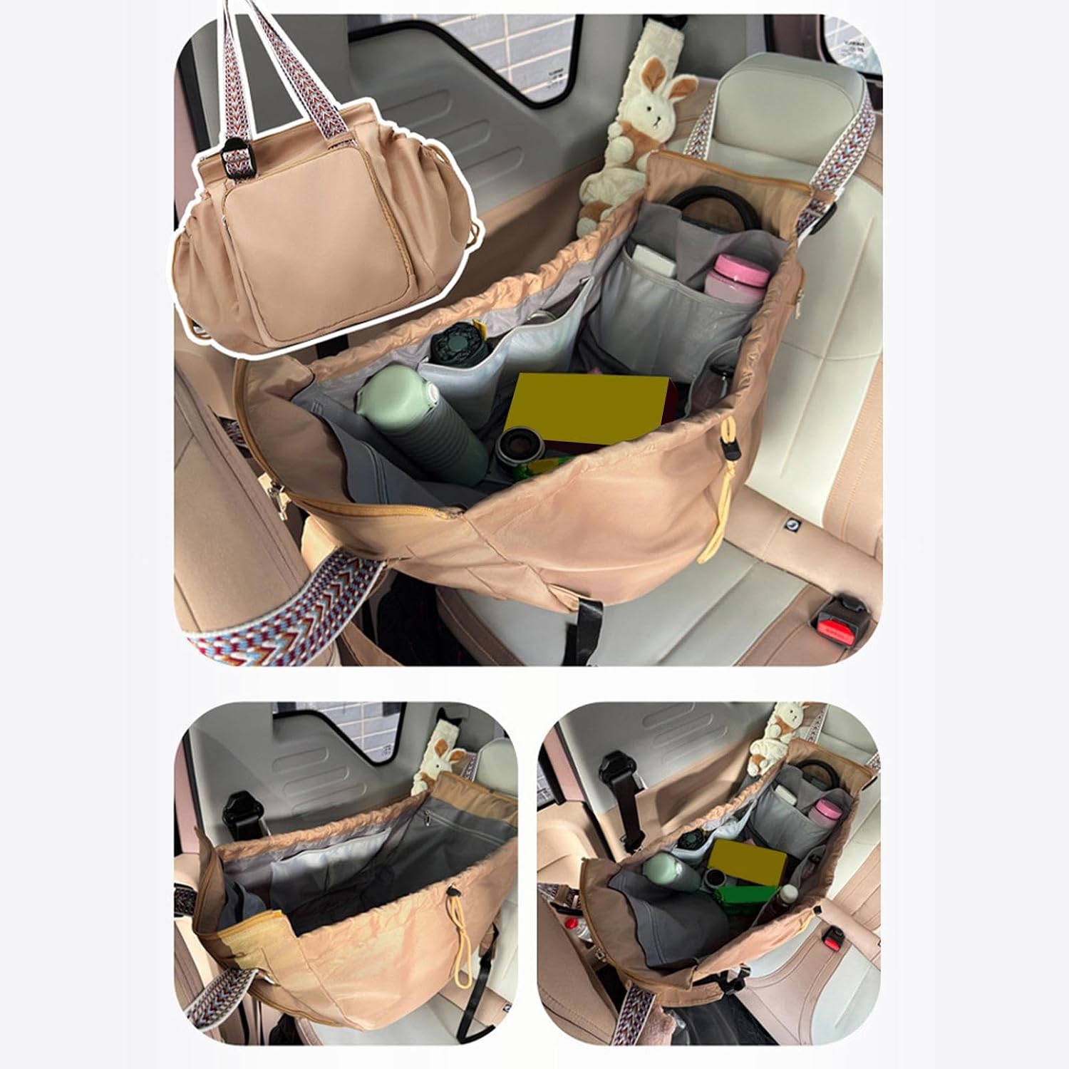 Multifunctional Travel Organizer Bag 15‑Pocket Large Capacity Mommy Backpack Crossbody Shoulder Bag