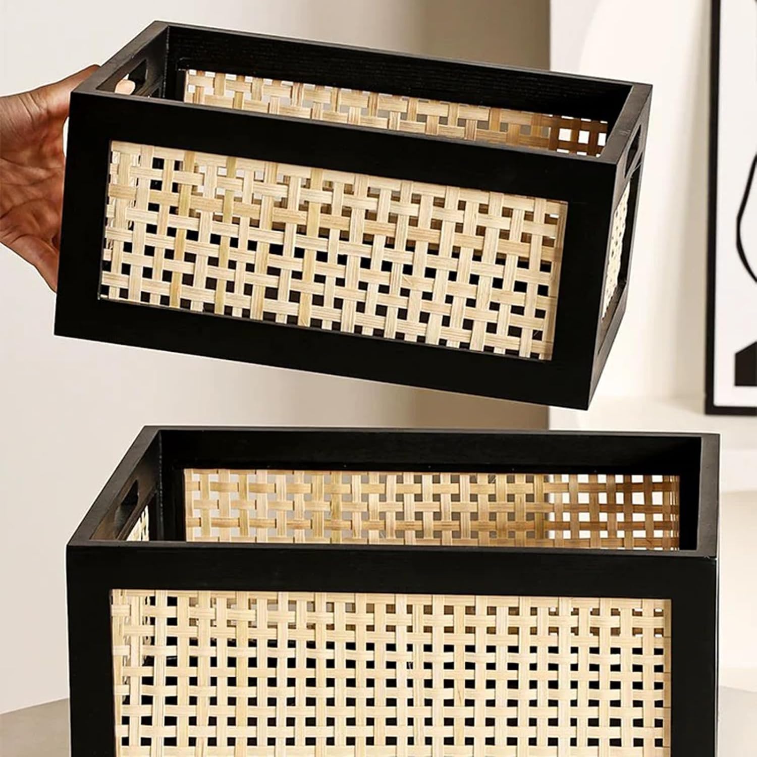 Wood Baskets Rattan Baskets For Storage Basket Organizing Nursery Bedroom Rattan Bathroom