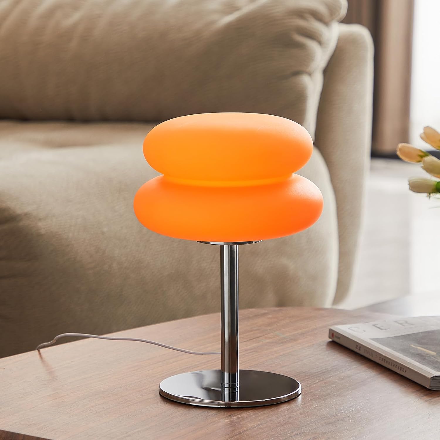 Bedroom Table Lamp Retro Creative Decorative Bedroom Hamburger Bedside Lamp USB Charging Light
