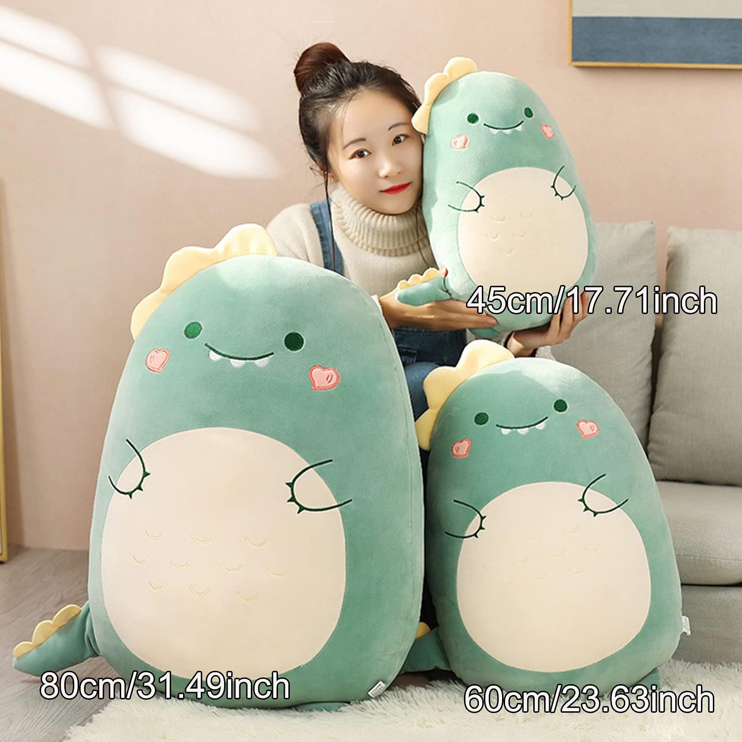 Stuffed Cartoon Doll Huggable Dinosaur Bunny Unicorn Soft Plush Toy Lovely Buddy Soft Pillow