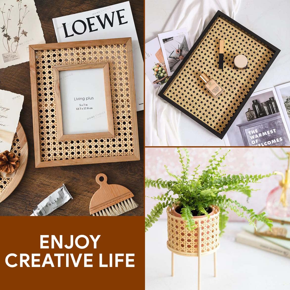Synthetic Rattan Roll Sheet Webbing Caning Material Sheet For Outdoor Chair Table Furniture Repair